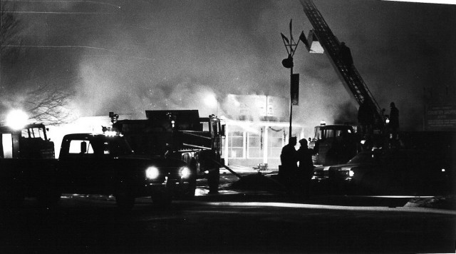 From the Archives:  Fighting the fire at the Country Shop Gifts (Krebs) 12/28/77